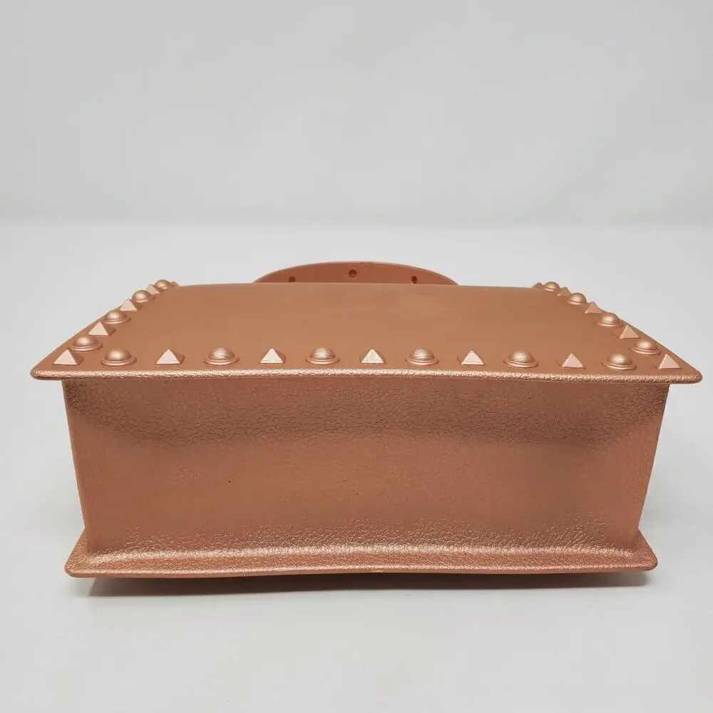 Wanted Rose Gold Studded Jelly Handbag NWT Rockstud Edgy Moto Y2K Punk